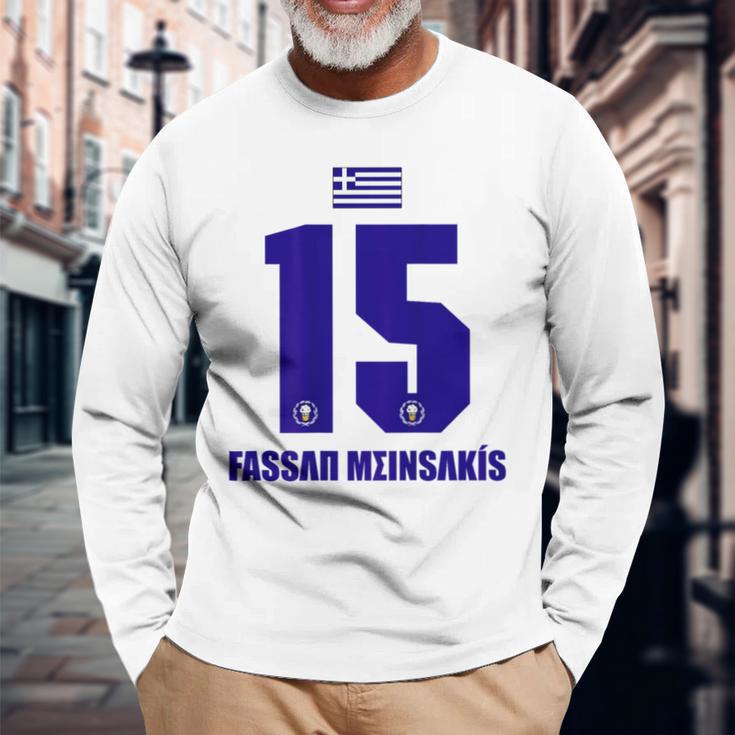 Greece Sauf Jersey Fassan Meinsakis Saufname Langarmshirts Geschenke für alte Männer