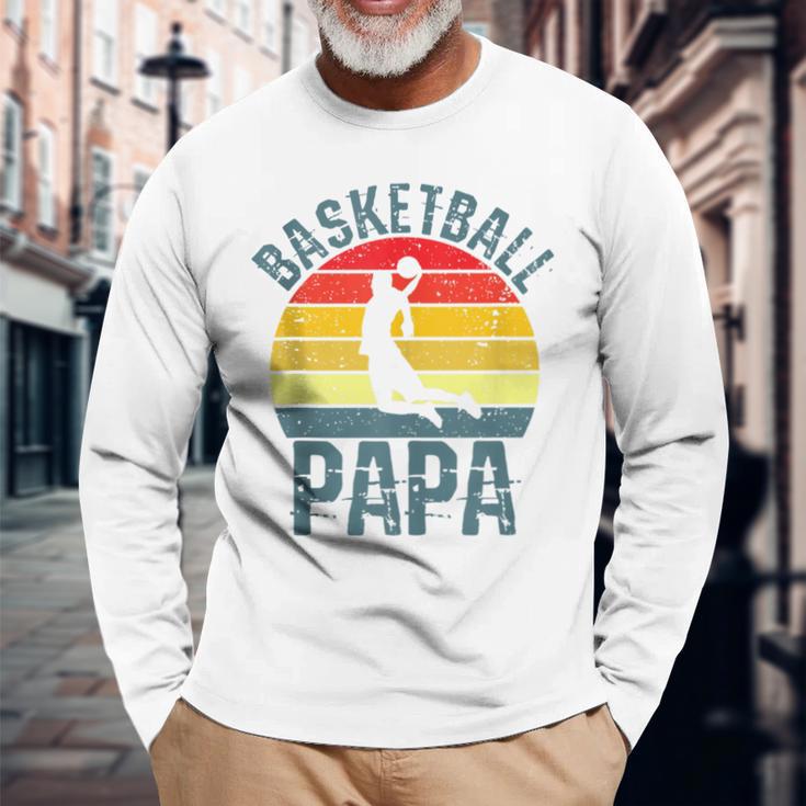 Herren Basketball Papa Basketballspieler Dadatertag Langarmshirts Geschenke für alte Männer