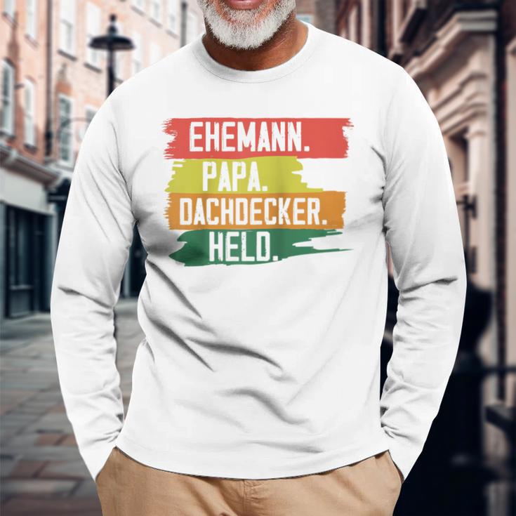 Herren Dachdecker Papa Ehemann Held Dachdeckeratertagater Raglan Langarmshirts Geschenke für alte Männer