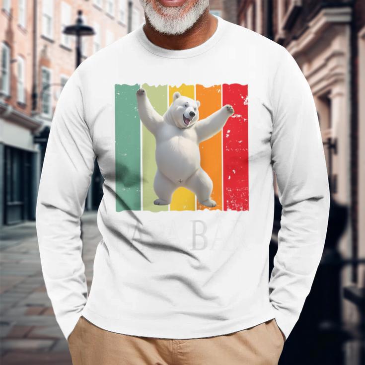 Herren Papa Bäratertag Retroater & Opa Geschenk Geburtstags Raglan Langarmshirts Geschenke für alte Männer