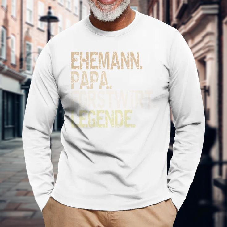 Husband Papa Forstwirt Legende Forest Worker Outfit Langarmshirts Geschenke für alte Männer