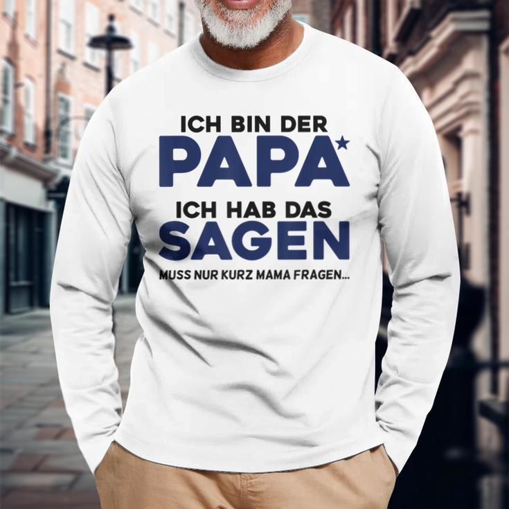 Ich Bin Der Papa Gray Langarmshirts Geschenke für alte Männer