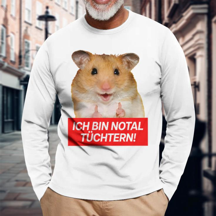 Ich Bin Notal Tüchtern Hamster Meme Total Schüchtern Langarmshirts Geschenke für alte Männer