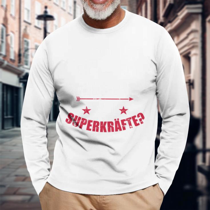 Ich Bin Papa Und Bonus Papa Was Sind Deine Superkräfte Langarmshirts Geschenke für alte Männer