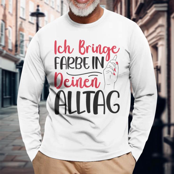 Ich Bringe Farbe In Deinen Alltag Maler Papa Lackierer Kapuzenjacke Langarmshirts Geschenke für alte Männer