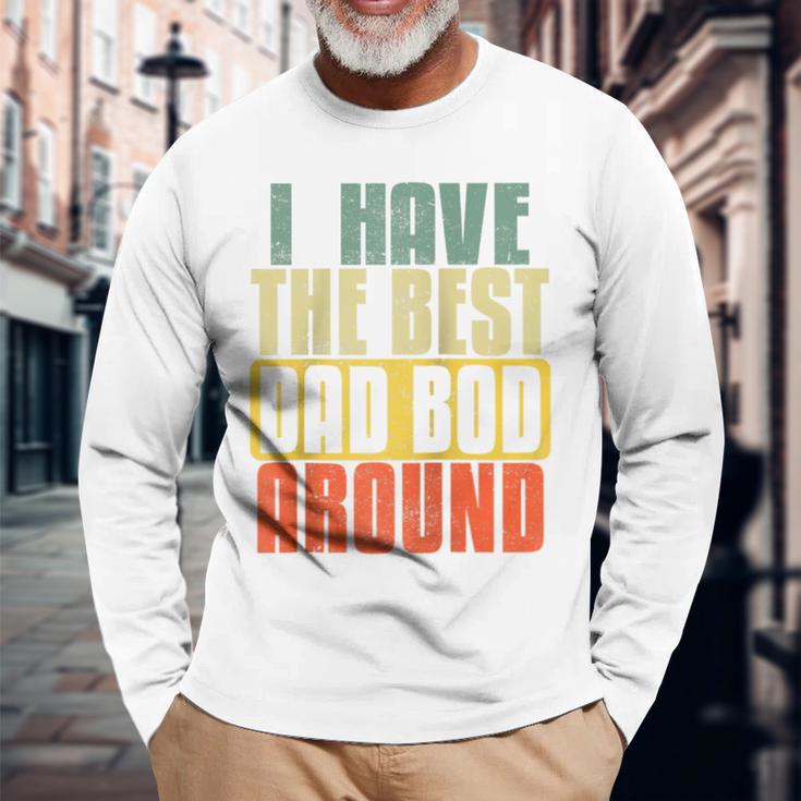 Ich Habe Den Besten Papa Bod Rund Um intage Father's Day Raglan Langarmshirts Geschenke für alte Männer