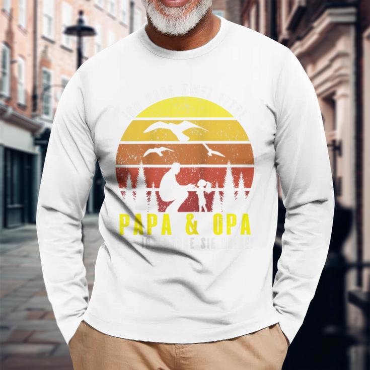 Ich Habe Zwei Titel Papa & Opa Und Ich Rocke Sie Beide Raglan Langarmshirts Geschenke für alte Männer