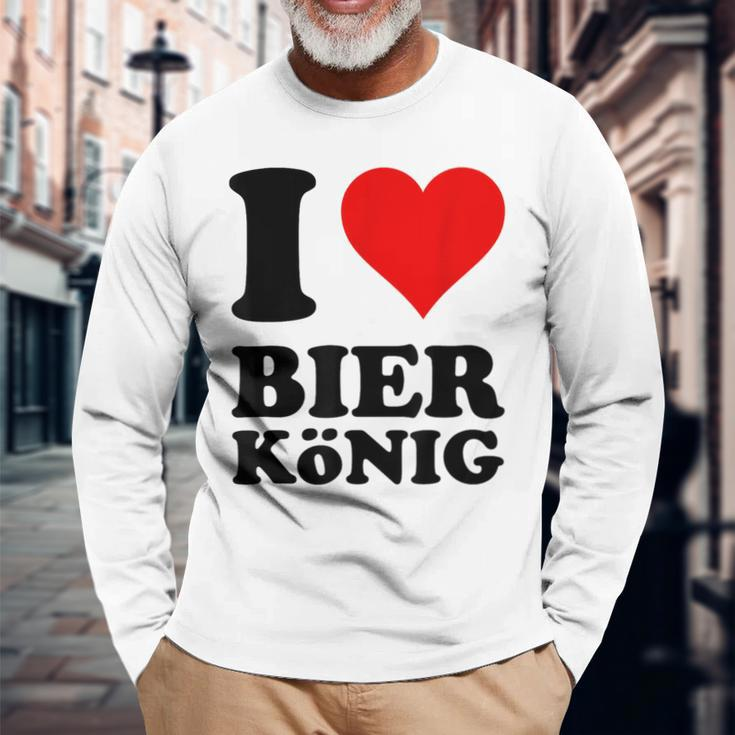 Ich Liebe Bierkönig German Langarmshirts Geschenke für alte Männer