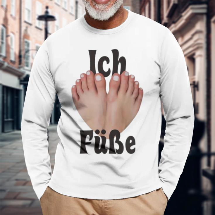 Ich Liebe Füße Lustiges Langarmshirts Geschenke für alte Männer