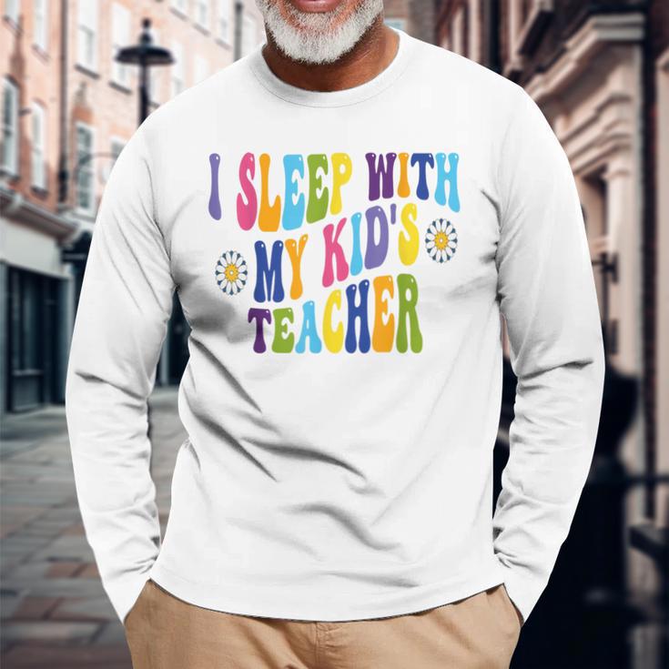 Ich Schlafe Mit Dem Lehrer Meines Kindes Humor Homeschool Papa Ehemann Langarmshirts Geschenke für alte Männer