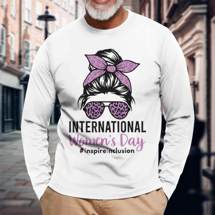 International Women's Day 2024 8 March Iwd Inspire Inclusion Long Sleeve T-Shirt Gifts for Old Men