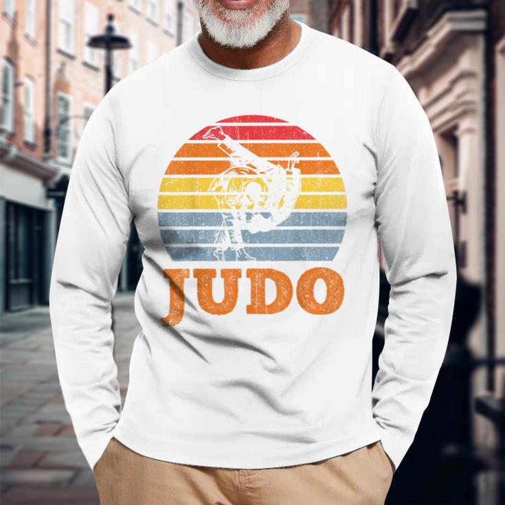 Judo Judoka Langarmshirts Geschenke für alte Männer