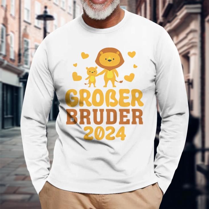 Kinder Ich Werde Ein Großer Bruder 2024 Lion Big Brother 2024 Langarmshirts Geschenke für alte Männer