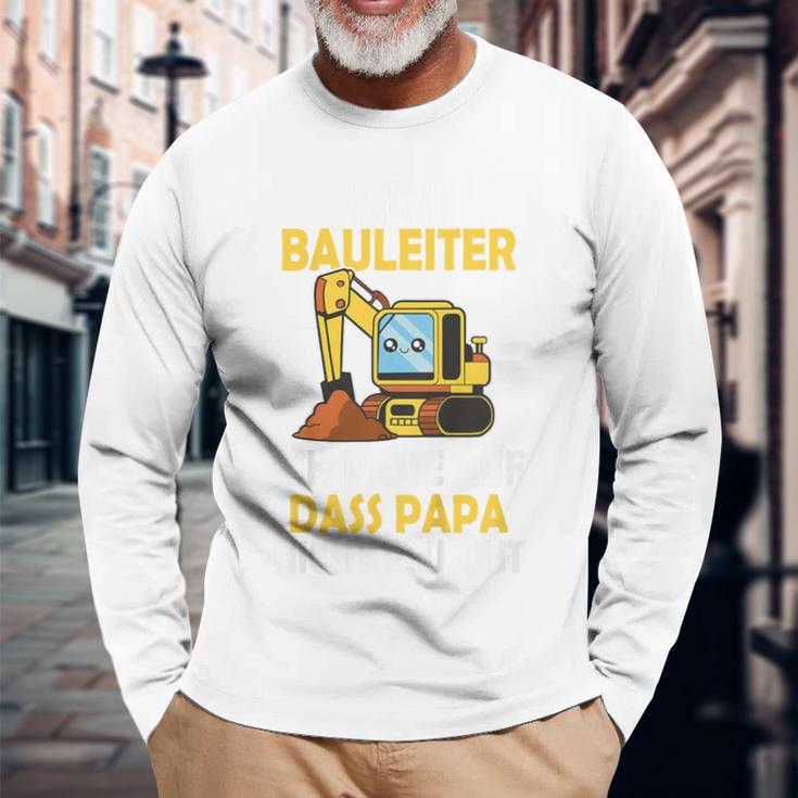 Kinder Mini Bauleiter Ich Passe Auf Dass Papa Nicht Pfuscht Bauherr Langarmshirts Geschenke für alte Männer