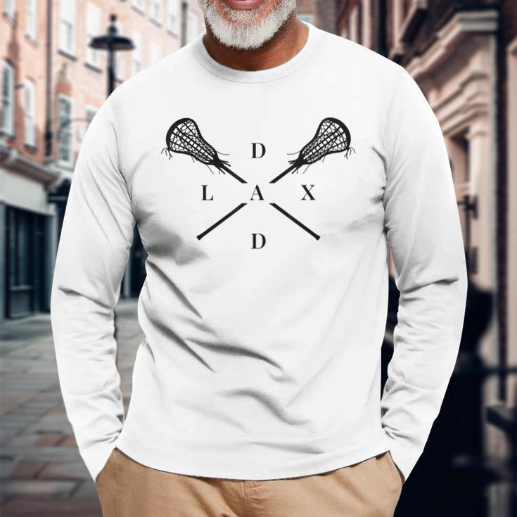 Lax Dad Lacrosse For Lacrosse Player Long Sleeve T-Shirt Gifts for Old Men