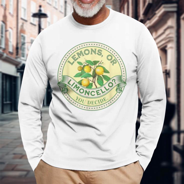 Lemon Or Limoncello You Decide OptimistPessimist Langarmshirts Geschenke für alte Männer