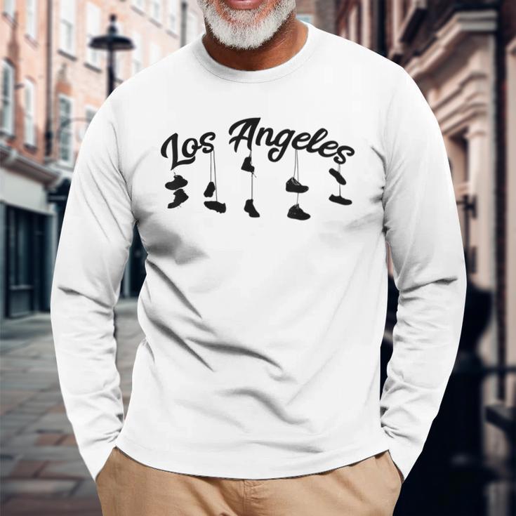 Los Angeles La Sneakers Lover Long Sleeve T-Shirt Gifts for Old Men