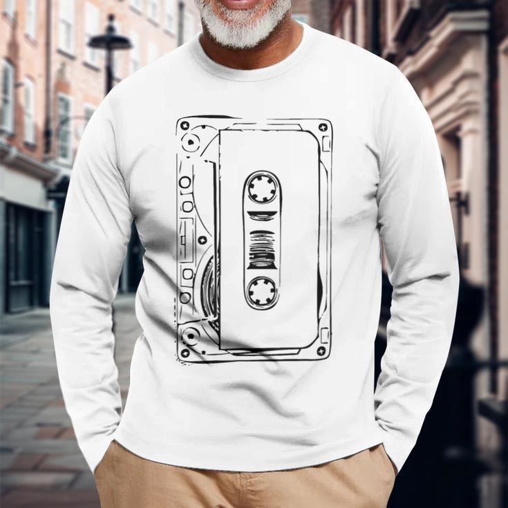 Love Retro Mixtape 80'S Blank Cassette Tape Long Sleeve T-Shirt Gifts for Old Men