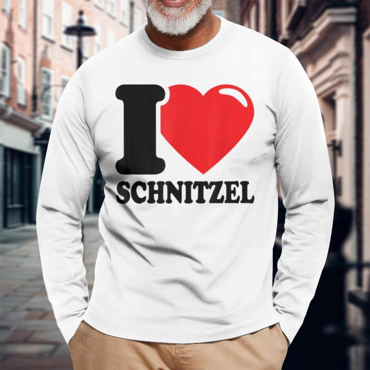 I Love Schnitzel Ich Liebe Schnitzel Schnitzel Langarmshirts Geschenke für alte Männer