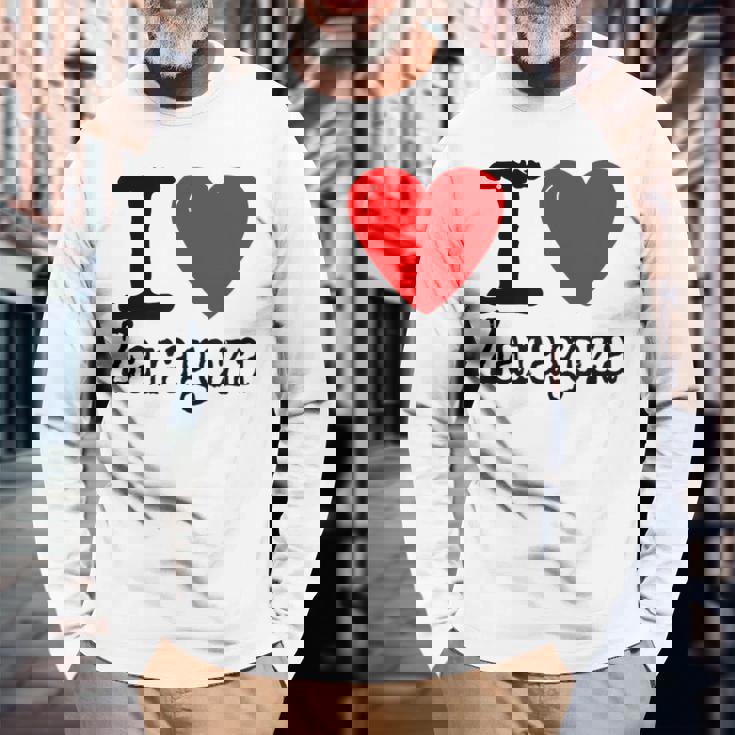 I Love Zaragoza Yo Amo Zaragoza Yo Corazón Zaragoza Camiseta de manga larga Regalos para ancianos