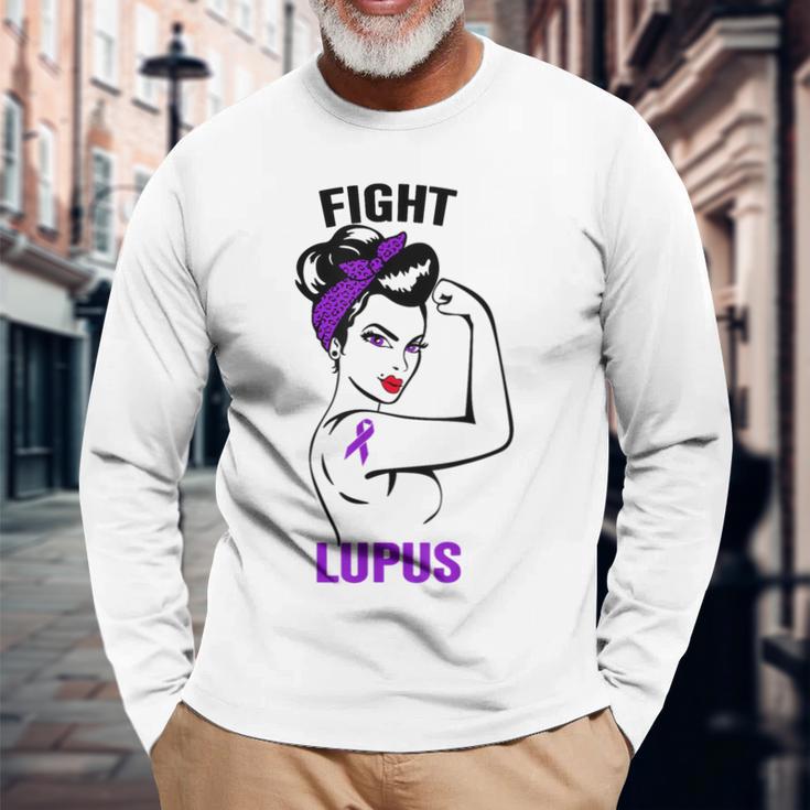 Im Mai Tragen Wir Lila Frauen Lupus Bewusstseinsmonat Langarmshirts Geschenke für alte Männer