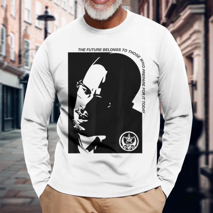 Malcom Future Civil Rights X Quote Long Sleeve T-Shirt Gifts for Old Men