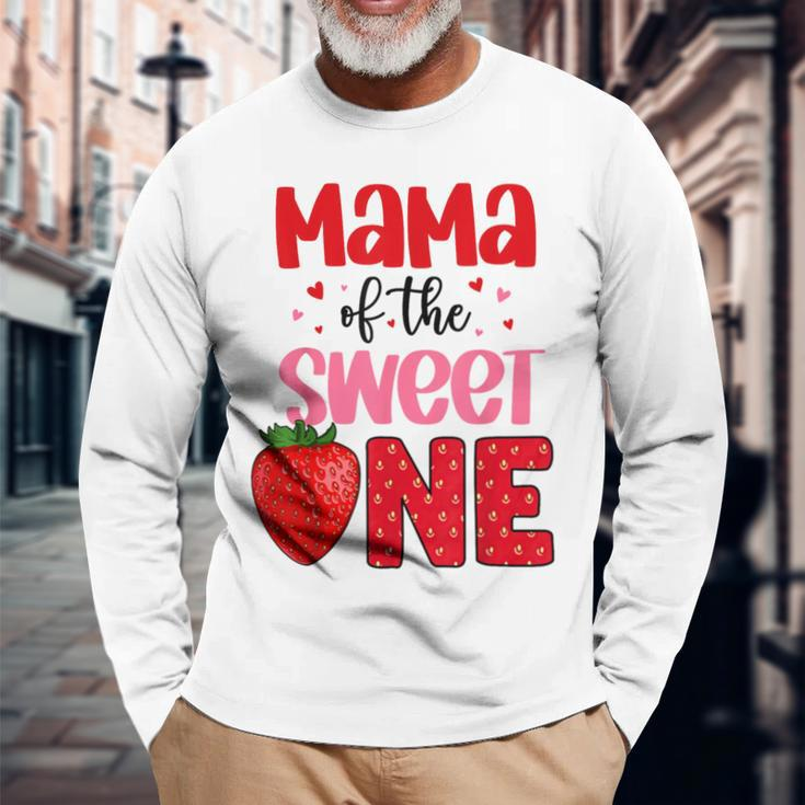 Mama Of The Sweet One Strawberry Birthday Family Party Long Sleeve T-Shirt Gifts for Old Men