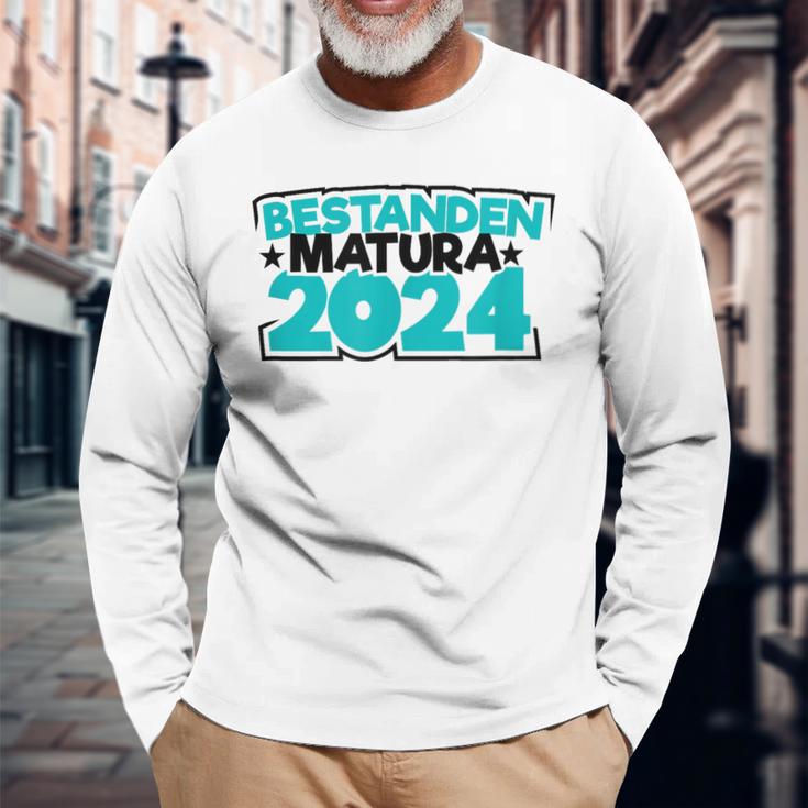 Maturafeier Maturareise Maturaparty Matura Bestanden 2024 Langarmshirts Geschenke für alte Männer