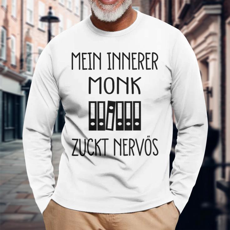 Mein Innerer Monk Zuckt Nervös Langarmshirts Geschenke für alte Männer