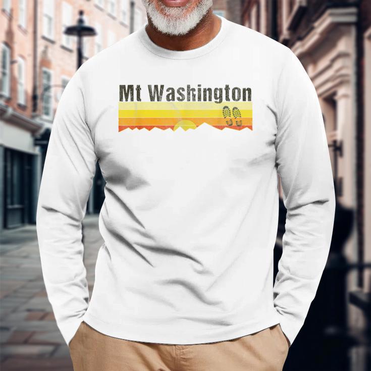 Mt Washington Nh Vintage Mt Washington Long Sleeve T-Shirt Gifts for Old Men