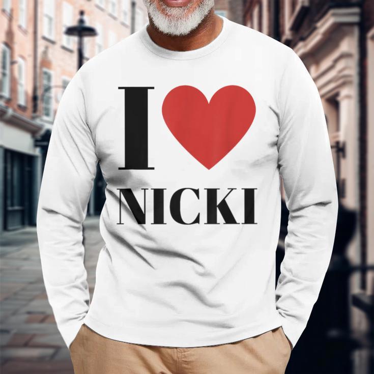 Name Geschenke Idee Lustig Nicki Langarmshirts Geschenke für alte Männer