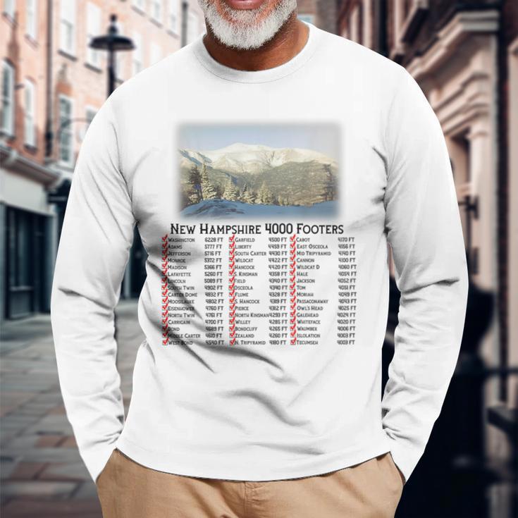 New Hampshire 4000 Footers Long Sleeve T-Shirt Gifts for Old Men