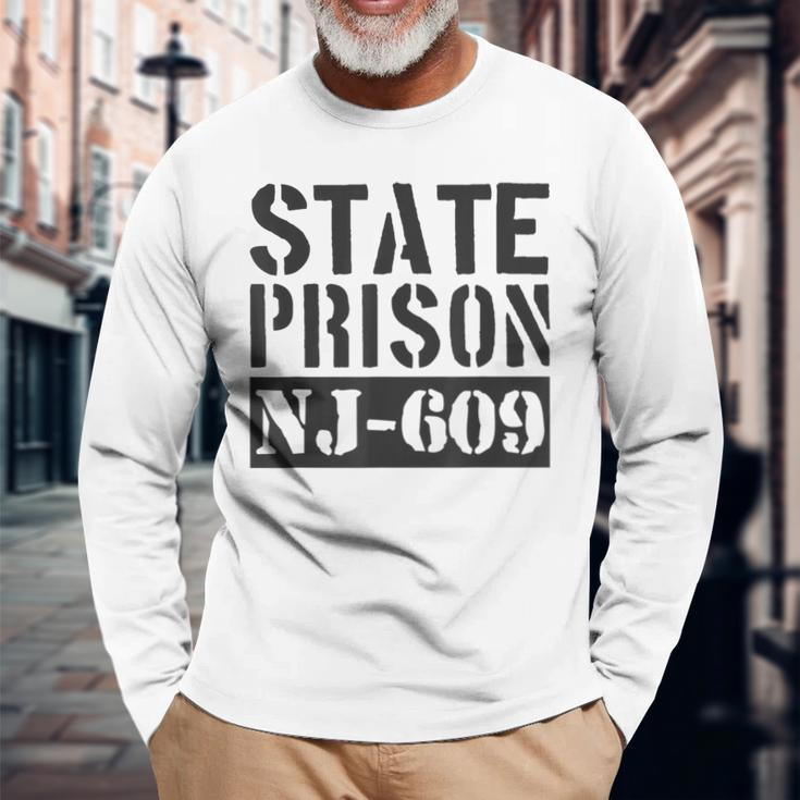 New Jersey State Prisoner Inmate Penitentiary Long Sleeve T-Shirt Gifts for Old Men