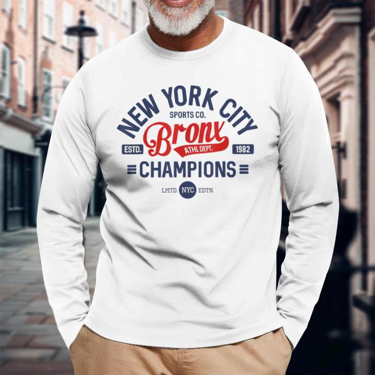 New York City Sport Co Football Baseball Basketball Fan Long Sleeve T-Shirt Gifts for Old Men