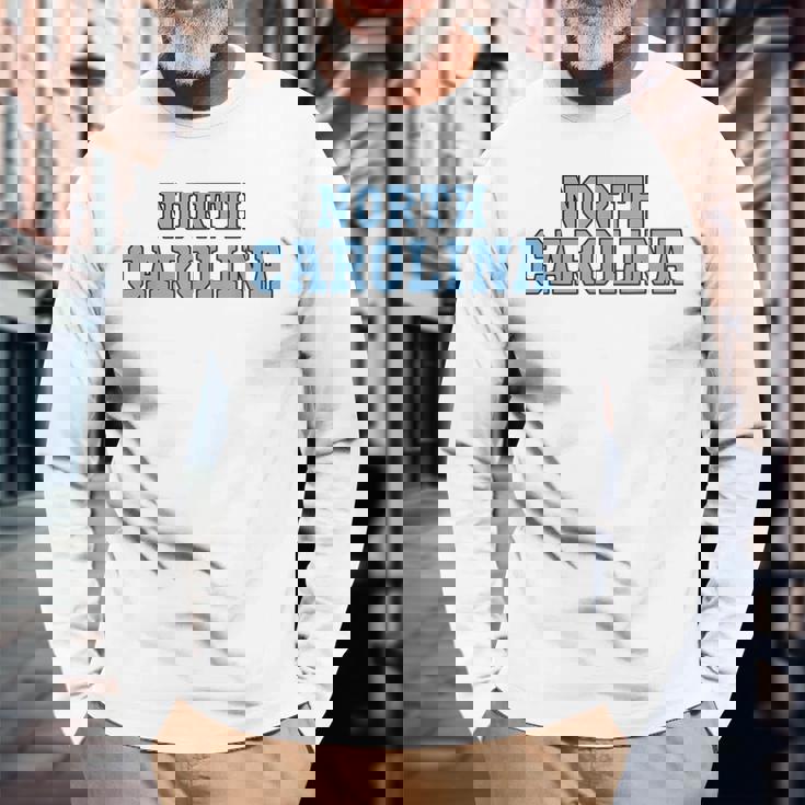 North Carolina Throwback Classic Long Sleeve T-Shirt Gifts for Old Men