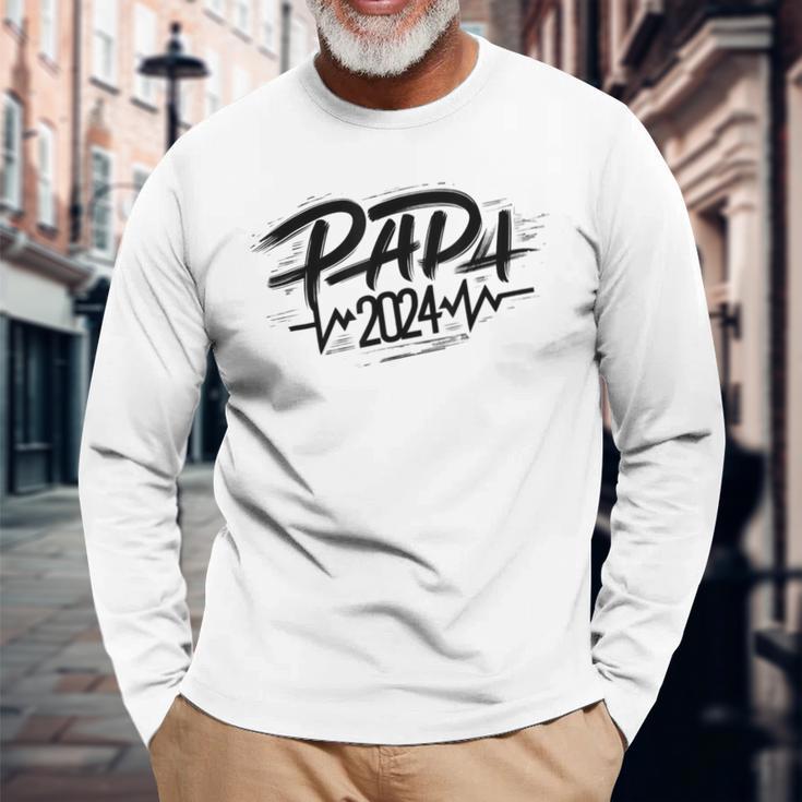 Papa Herzfrequenz Ekg 2024 Unique For Dads Langarmshirts Geschenke für alte Männer