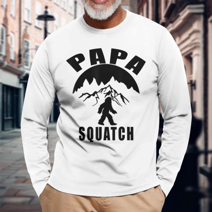 Papa Squatch Sasquatch Lustiges Kostüm Langarmshirts Geschenke für alte Männer