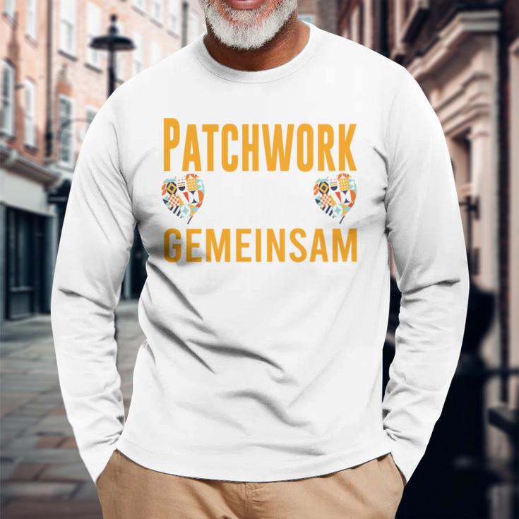 Patchwork Papa Gemeinsam Sind Wir Stark Bonus Papa Spruch Langarmshirts Geschenke für alte Männer