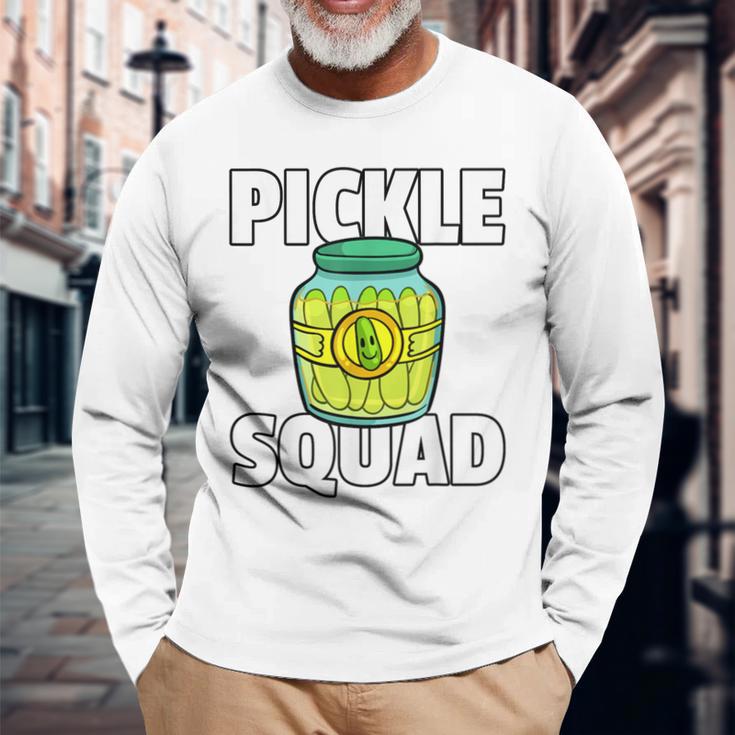 Pickle Squad For A Pickle Lover Long Sleeve T-Shirt Gifts for Old Men