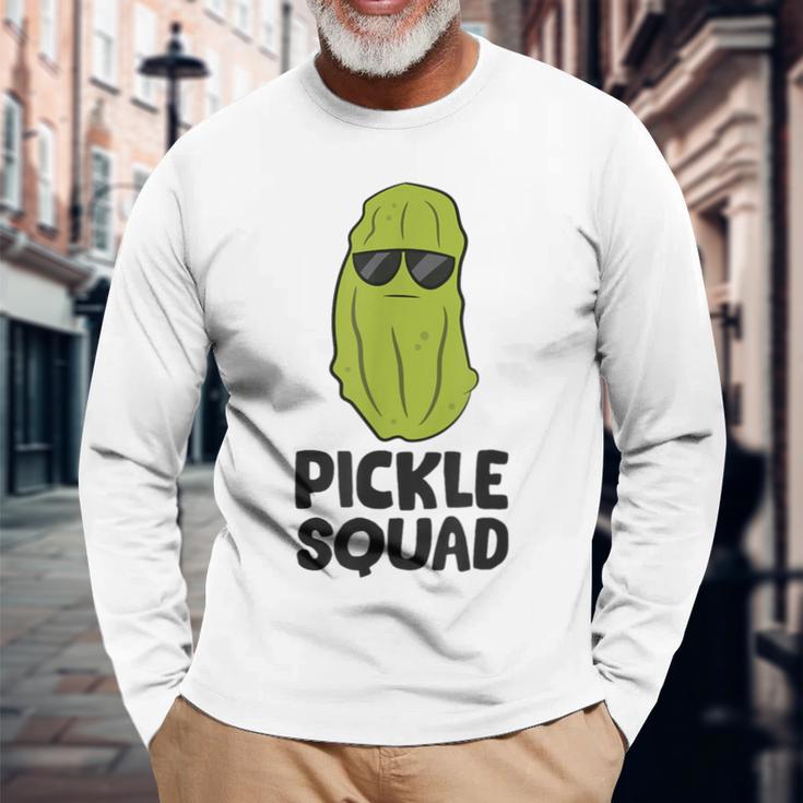 Pickle Squad Pickles Food Team Pickles Long Sleeve T-Shirt Gifts for Old Men