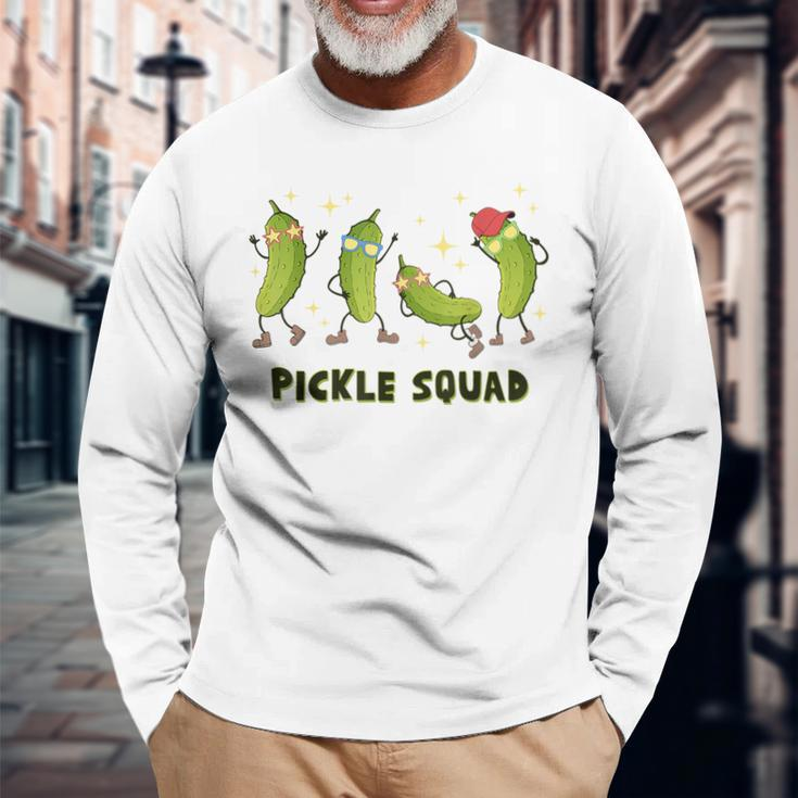 Pickle Squad Vegan Pickle Costume Pickle Squad Long Sleeve T-Shirt Gifts for Old Men