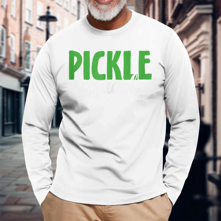 Pickle Squad Vegan Cucumber Lover Long Sleeve T-Shirt Gifts for Old Men