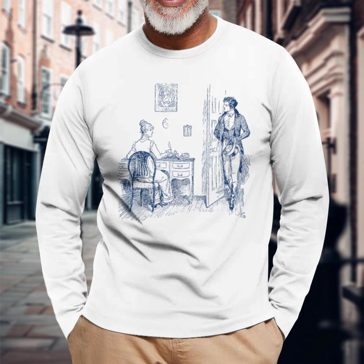 Pride And Prejudice Jane Austen Mr Darcy Long Sleeve T-Shirt Gifts for Old Men