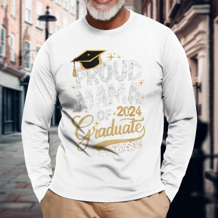 Proud Mama Of A 2024 Graduate Class For Family Graduation Long Sleeve T-Shirt Gifts for Old Men