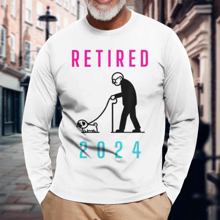 Pug Owner Retirement Long Sleeve T-Shirt Gifts for Old Men