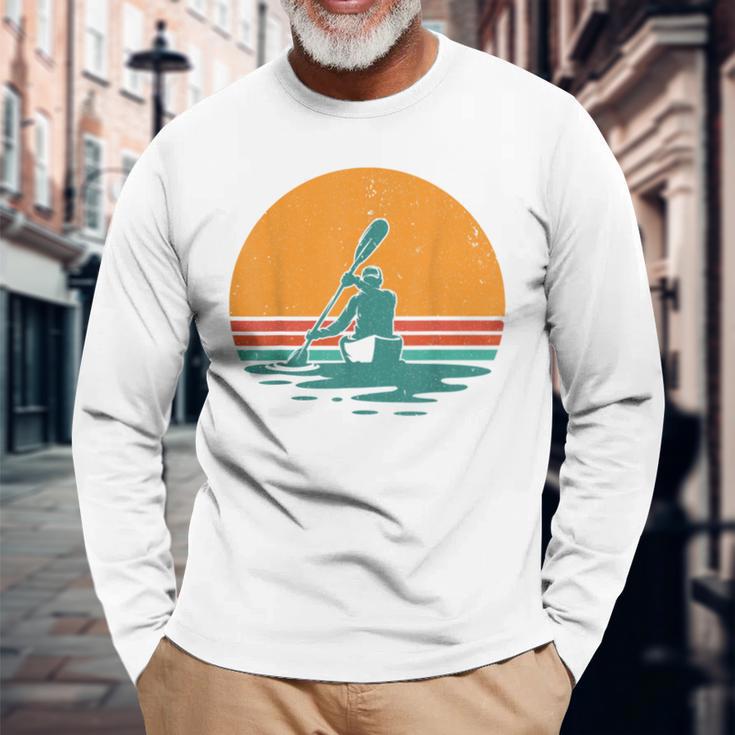 Retro Kayak Langarmshirts Geschenke für alte Männer