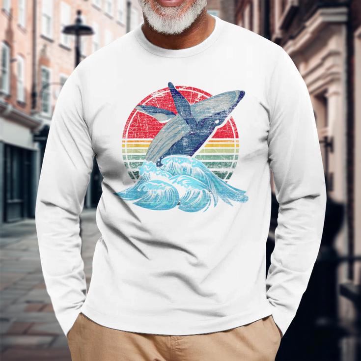 Retro Whale Langarmshirts Geschenke für alte Männer