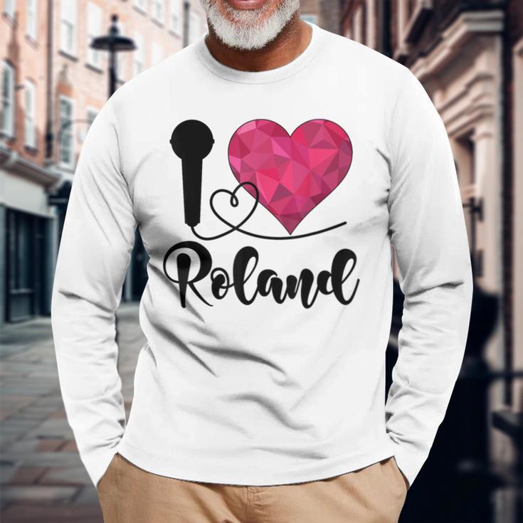 Roland I Love Roland I Love Roland Langarmshirts Geschenke für alte Männer