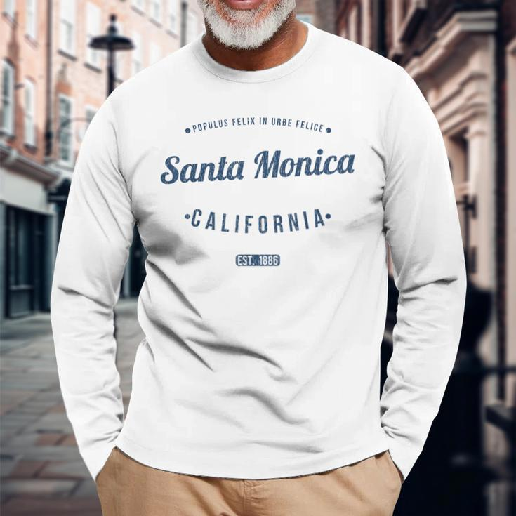 Santa Monica Kalifornienintage-Souvenir Ca Santa Monica Langarmshirts Geschenke für alte Männer