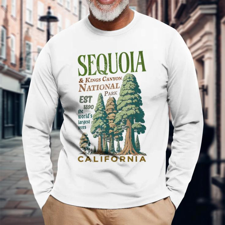 Sequoia Kings Canyon National Parks Long Sleeve T-Shirt Gifts for Old Men